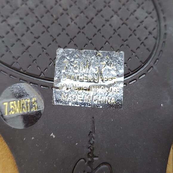 Jessica Simpson Dacia Tan Suede Leather Ankle Boots Perforated Upper Size 7.5 - Picture 9 of 9